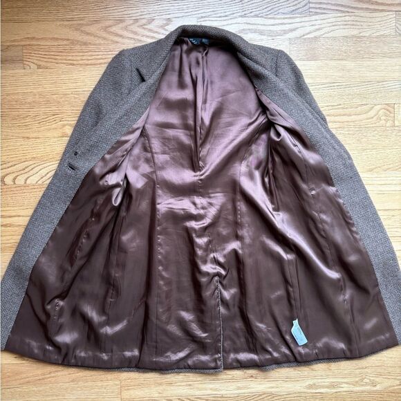 The Fisher Project Notch Collar Alpaca Wool Tweed Blazer Jacket Brown XS - Picture 4 of 13